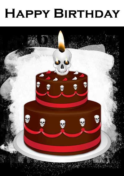 Pin Free Printable Gothic Birthday Cards Cake on Pinterest