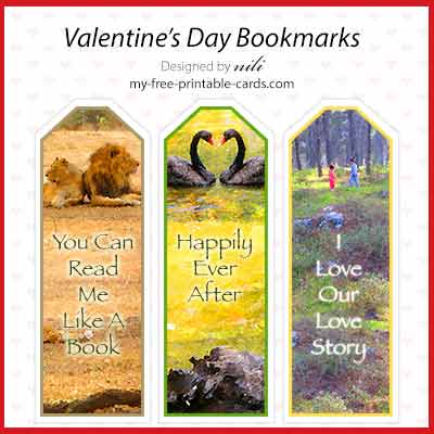 Valentine Day Bookmarks view