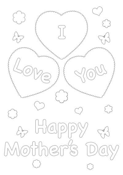 mothers day cards to color and print