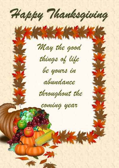 free clipart thanksgiving card - photo #38