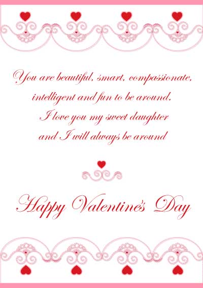 Free Printable Valentines Day Cards For My Daughter Printable Templates