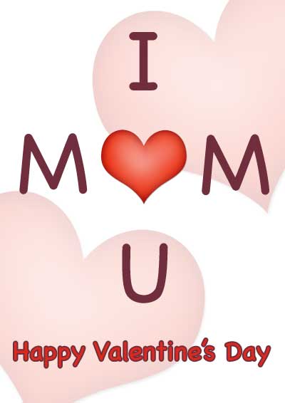 I Love You Gifts for Mom and Dad Valentines Day Card Template