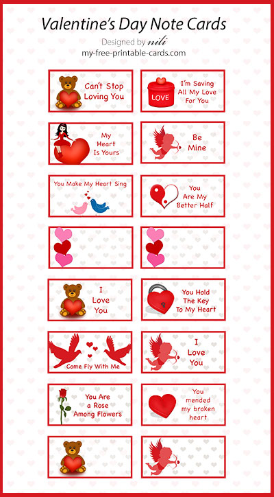 Valentine Day Note Cards view