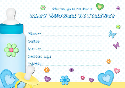 Floral Baby Shower Invitation 003