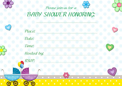 Twins Baby Shower Invitation 003