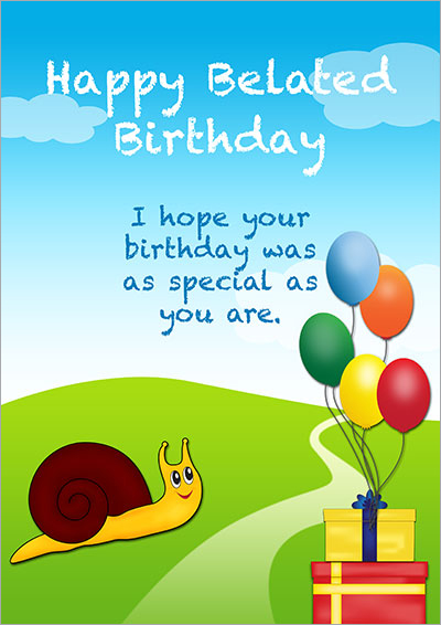 Belated Birthday Card Free Printable