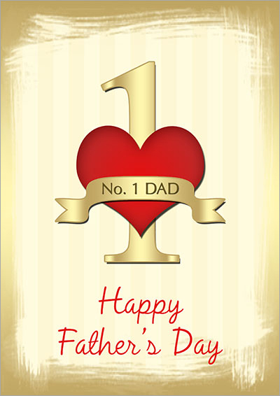 No. 1 Dad Father's Day Card 001