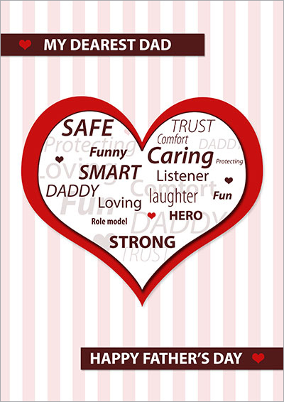 My Dad is...Heart Printable Card 004