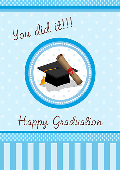 You did it Grad!! Card 001