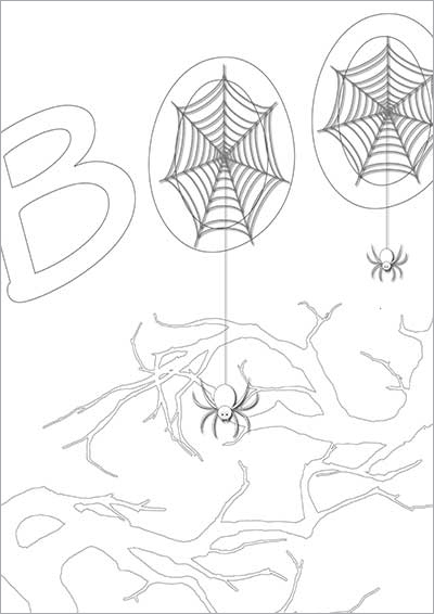 HAlloween Spiders Color Card 006