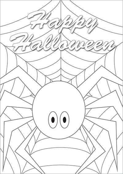 Halloween Spider Color Card 009