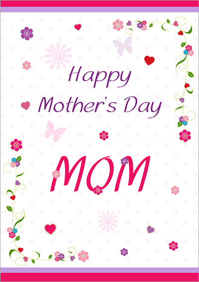 Festive Mother's Day MOM Card 003