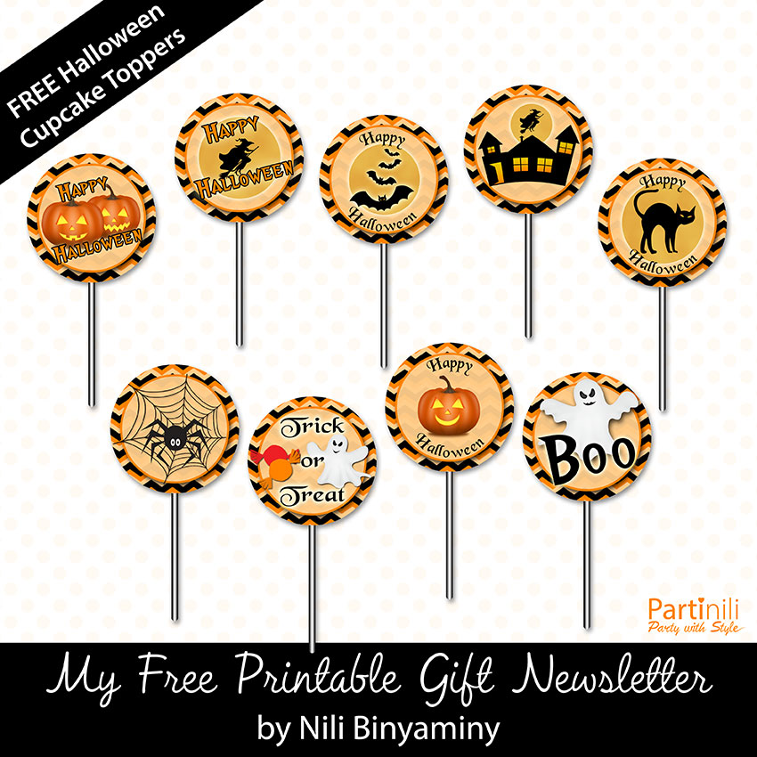 FREE Printable Halloween Cupcake Toppers