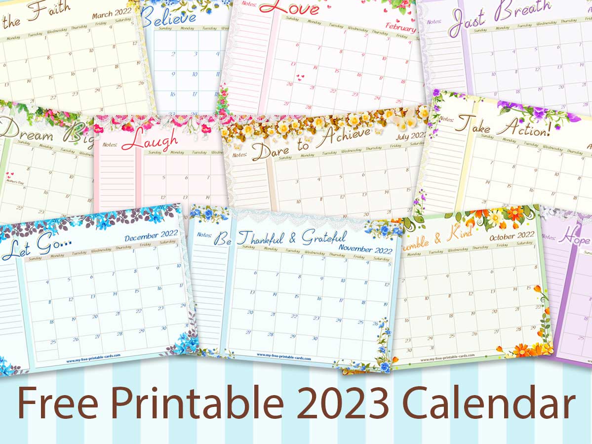 Free printable 2023 Calendar