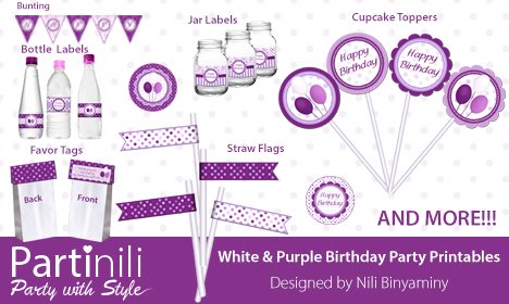 Partinili - Purple Birthday Kit