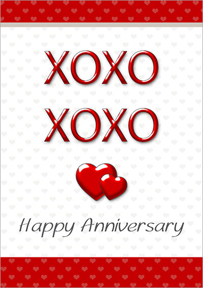 XOXO Happy Anniversary Card 004