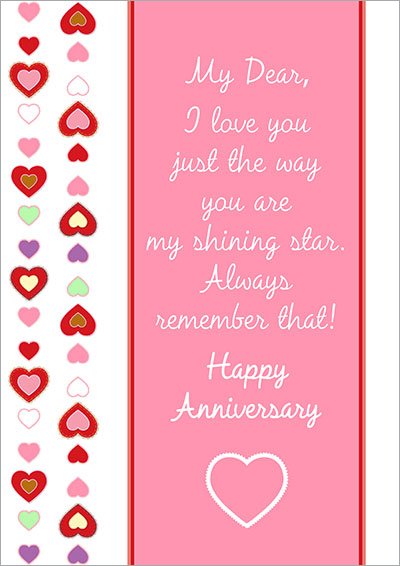 Anniversary Card With a Wish 007