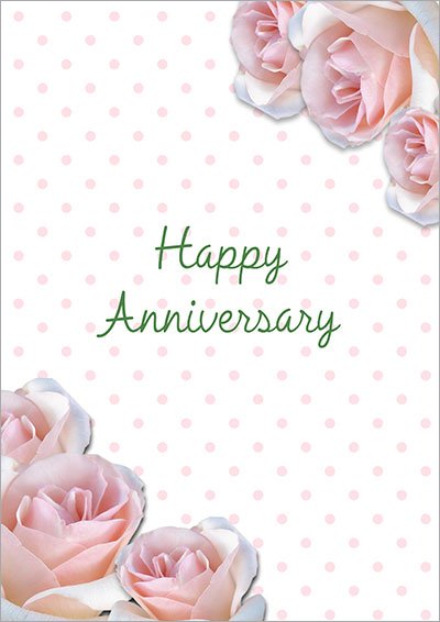 Pink Roses Anniversary Card 009