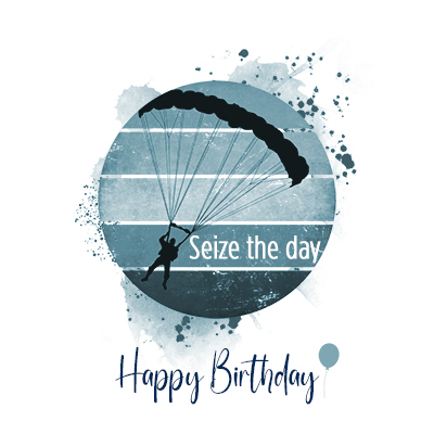 Seize the day happy birthday card 56
