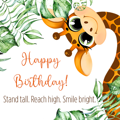 Cute giraffe happy birthday card 59