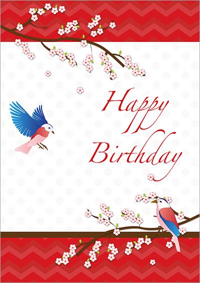 Blossom Love Birds Birthday 005