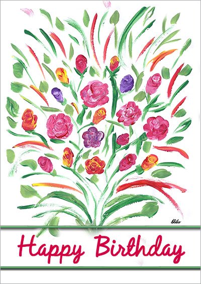 Floral Happy Birthday 007
