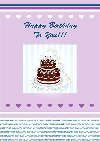 Chocolate Birthday Cake Card 013