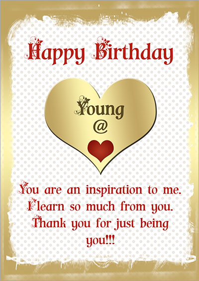 Young At Heart Birthday Card 014