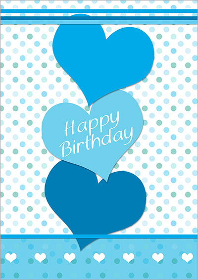 Happy Birthday Hearts Card 017