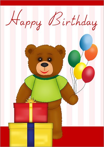 Teddy Bear Birthday Presents  028