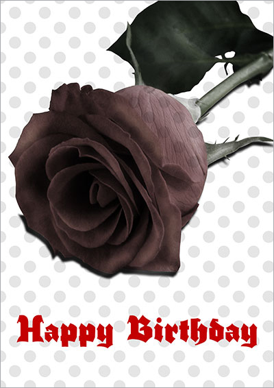 Gothic Black Rose Birthday 005