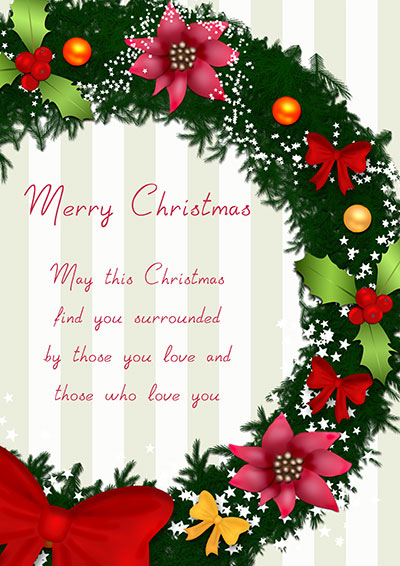 Christmas Wreath Wish Card 002