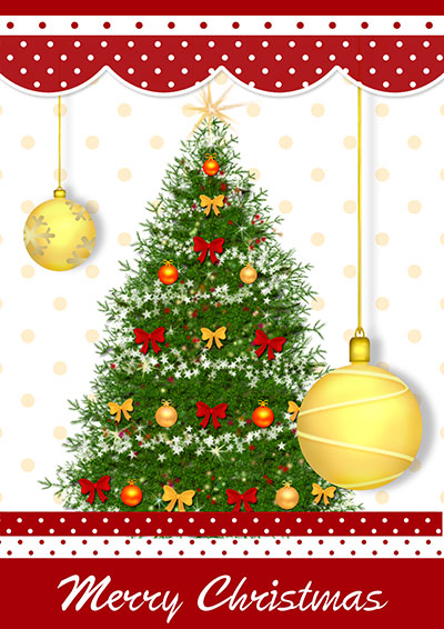 Merry Christmas Tree Card 016
