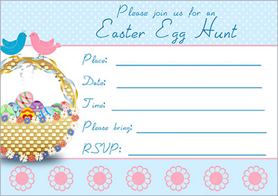 Romantic Egg Hunt Invitation 006