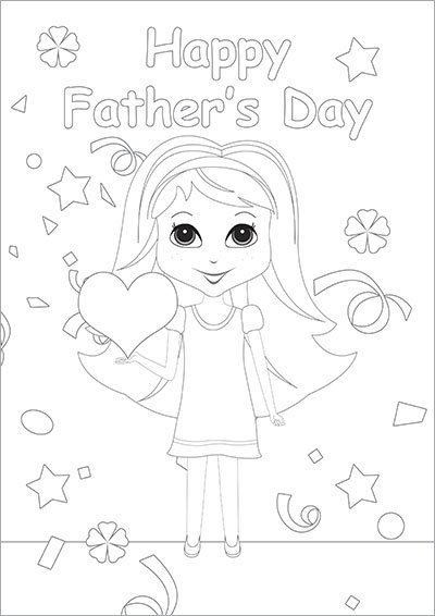 Happy Father's Day Girl Card 004