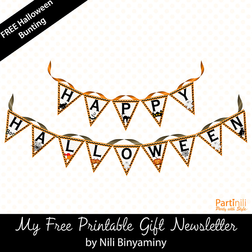 FREE Printable Happy Halloween bunting