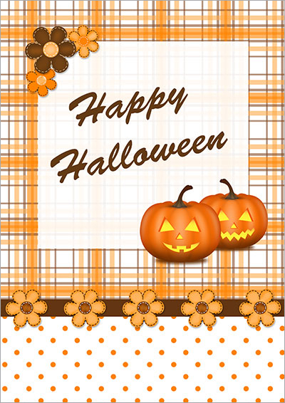 Happy Halloween Pumpkins Card 001
