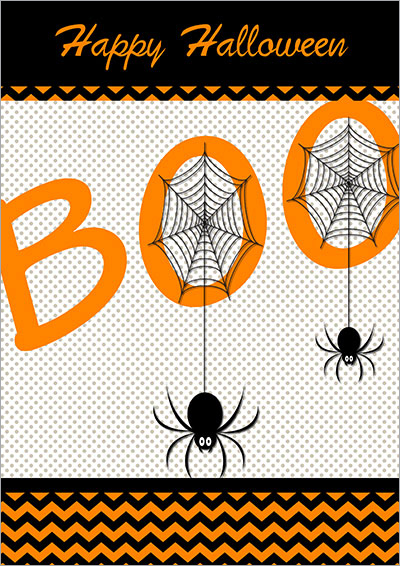 Spider Halloween Printable Card 006
