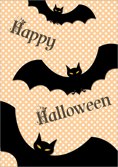 Halloween Bats Printable Card 010