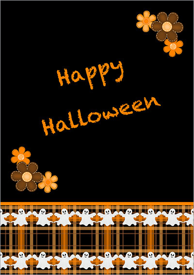 Halloween Dancing Ghosts Card 012
