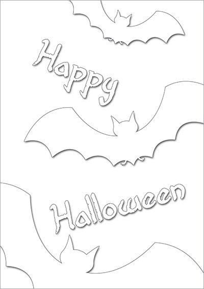 Halloween Bats Color Card 010