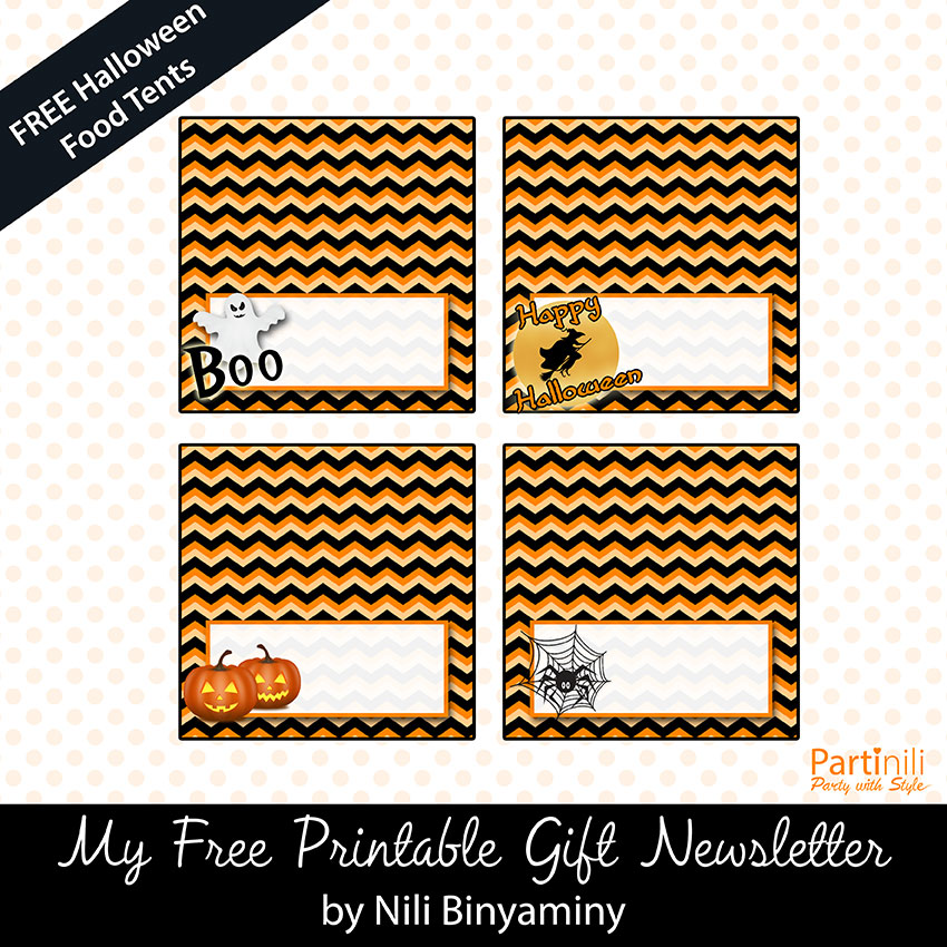 FREE Printable Halloween Place/Food Tents Cards