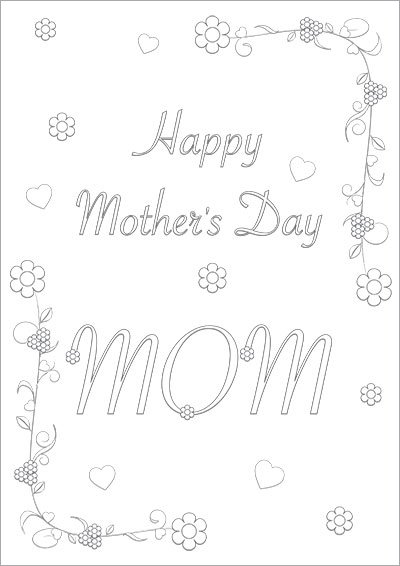 Floral Mother's Day Mom Color Card 003