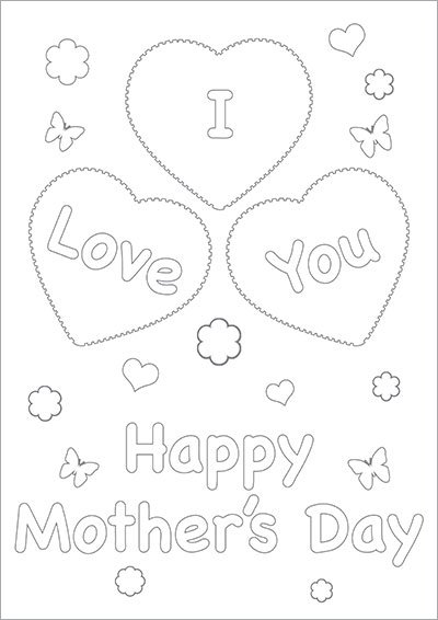 I Love You Mom Color Card 005