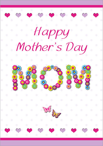 Floral Mother's Day MOM Card 001