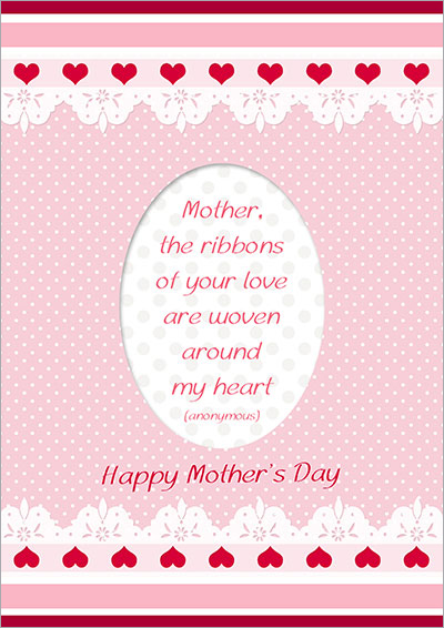 Lovely Pink Mother's Day Card 010