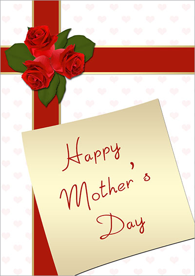 Red Gift Wrap For Special Mom 024