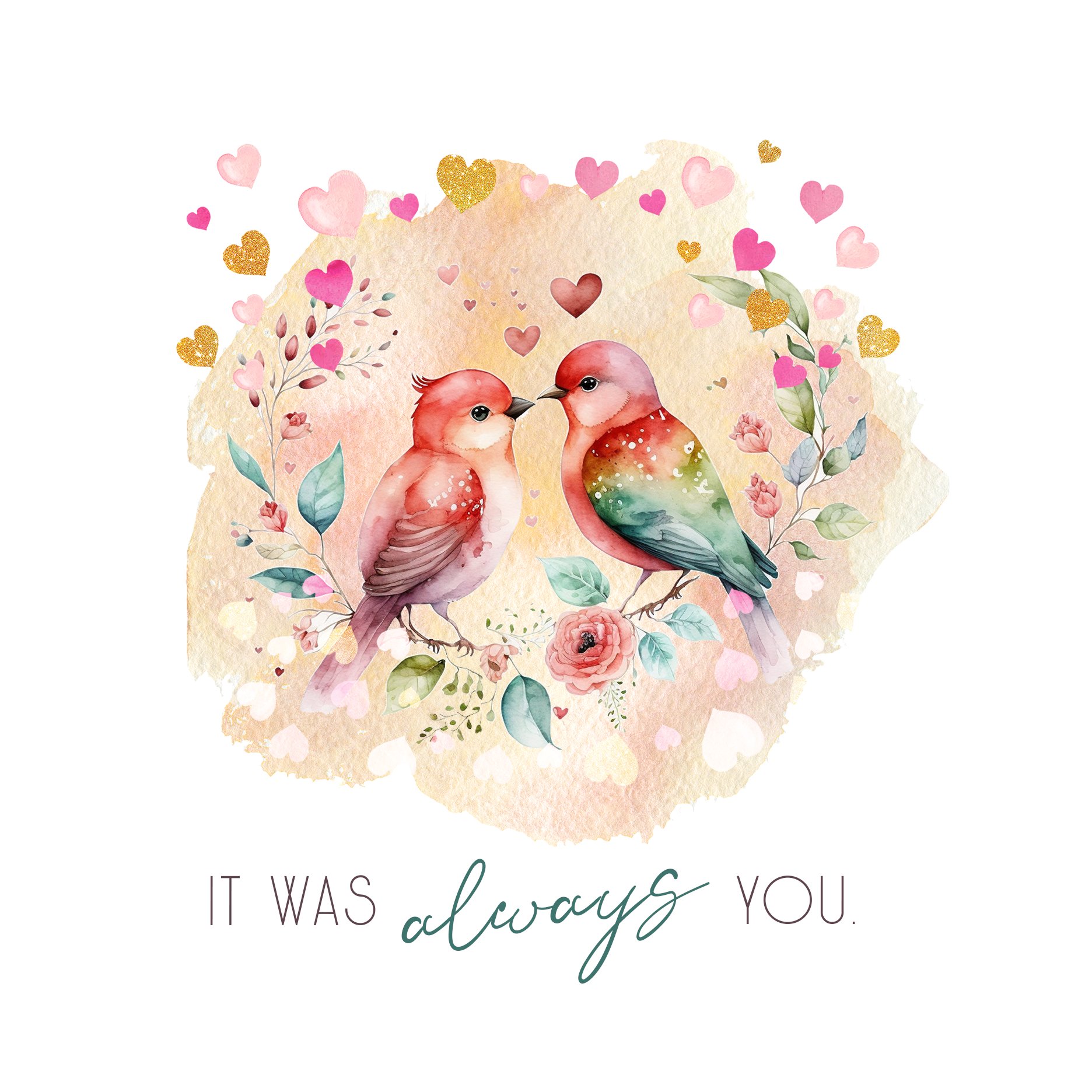 printable it was always u valentine's day card