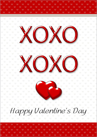 XOXO Valentine's Day Card 009