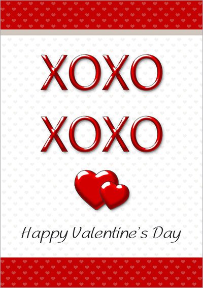 XOXO Valentine's Day Card 009